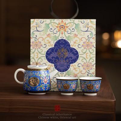 Sushui Ceramic Palace Style Teapot Gift Set