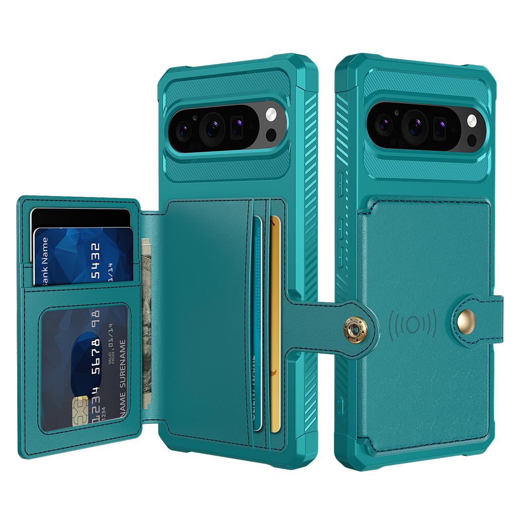 ZM03 For Google Pixel 9 Pro/9 Case with Card Holder PU Leather+TPU Phone Back Cover