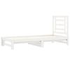 Vidaxl Extendable Bed, White, 2X(90X200) Cm, Light Pine Wood