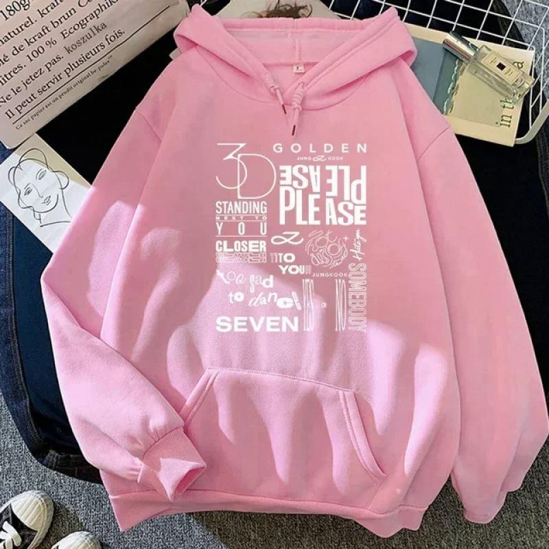 JungKook Golden Hoodie Women Harajuku Hoodie