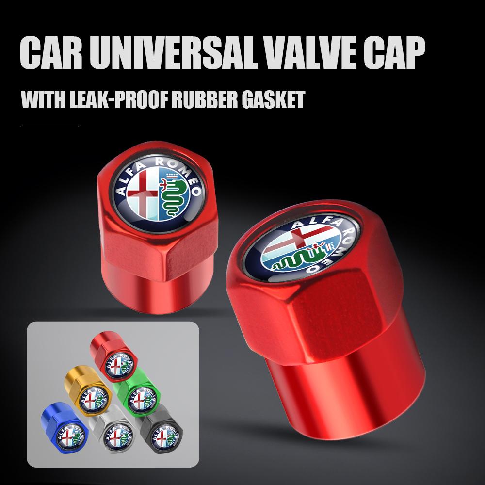 4Pcs New Car Wheel Tire Valve BXD Caps Air Stem Cover Accessories For Alfa Romeo Giulia Stelvio Giulietta 16 19 147 Mito Tonale Brer