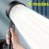 5 Mode Pressure Boost Shower Head Multifunction Adjustable Large Water Yield Shower Nozzle Massage Shower Bathroom