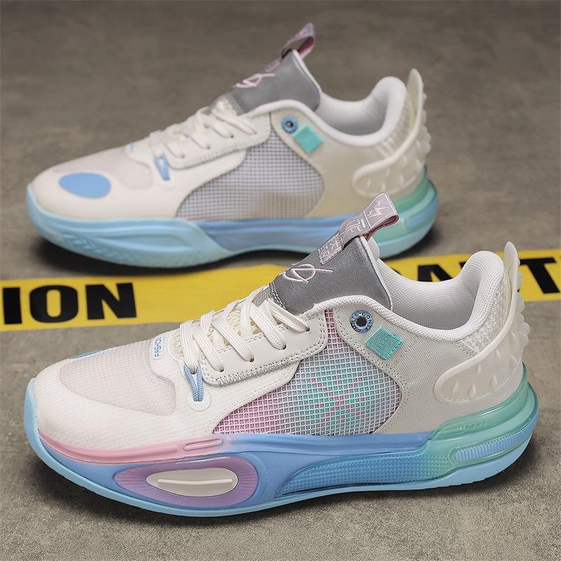 

City 11 Marshmallow Basketball Shoes Male Trend Student High Elastic Actual Sneakers Couple Sneakers Play with Sound 36