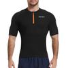 Santic Herren Kurzarm-Radtrikot mit halbem Reißverschluss, Sommer-Radbekleidung, Hohe Elastizität, Atmungsaktiv, Schweißableitend und Schnelltrocknend