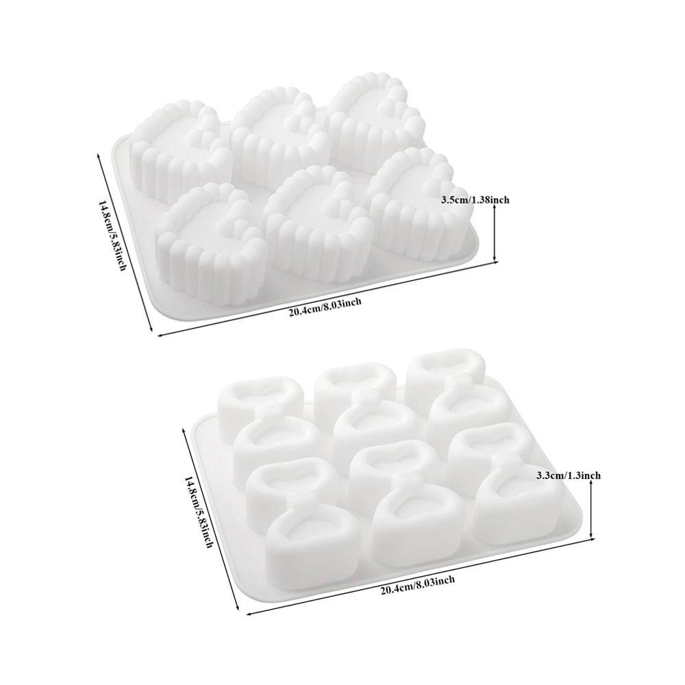Square Flower Heart Shaped Silicone Cake Mold Non-stick Soap Mould Mousse Cake Mold  For DIY Baking