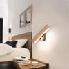 UOSU Modern Solid Wood Rotating LED Wall Lamp