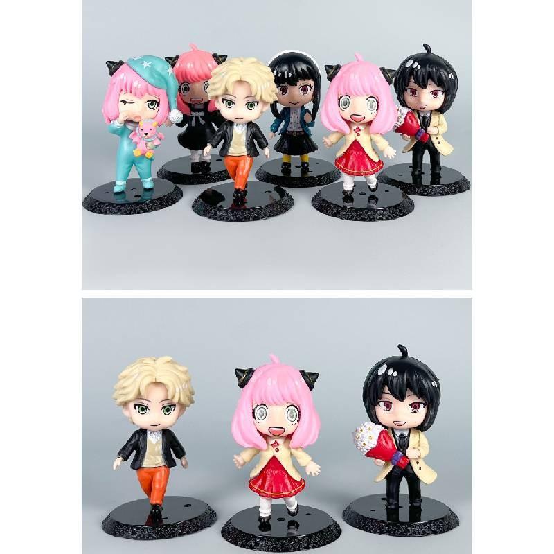 Spy Family Loid Anya Yor Anime Character Model Ornament Set For Collectors And Anime Memorabilia
