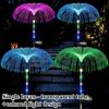 LED Solar Jellyfish Garden Lights Outdoor Waterproof Christmas Ornaments Yard Balcony Lawn Decoration Solar Powered Flowers Lamp