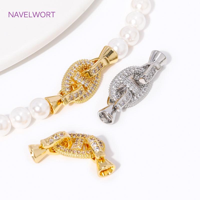 18K Gold Plated Brass Connector Clasps For Jewelry Making,Locks For Jewelry,Fasteners For Bracelets,DIY Jewelry Accessories