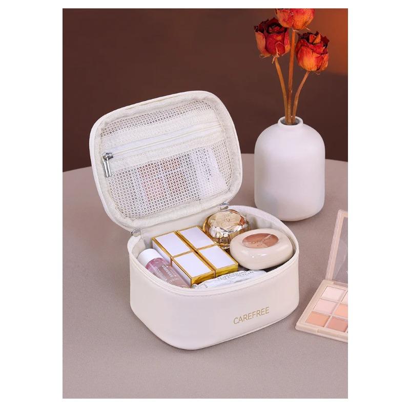 New Multifunctional PU Cosmetic Bag Women Large Capacity Travel essentials Makeup Organizer Case with Compartments
