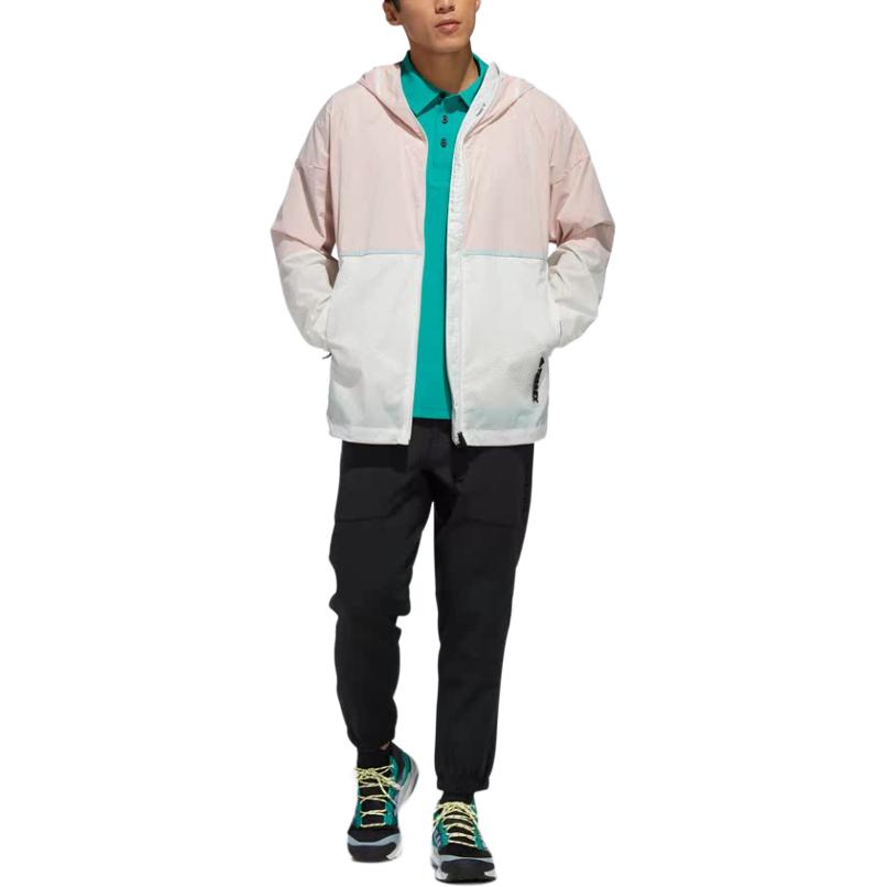 adidas Windbreaker Terrex Outdoor Series Hooded Fashion Sports Jacket Men Jacket Track-Grey FT7940