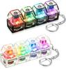 2026 Glowing Keyboard Keychain Stress Relief Pressable LED Button Toy Venting Device Suitable for Anxious People Desk Accessory