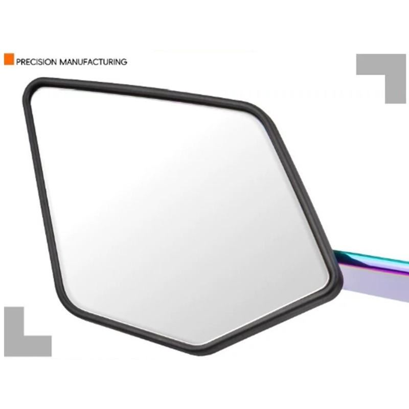 Broad View Motorcycle Side Mirror Shock Absorbing Structure Easy Installation Riders Safety Upgrade