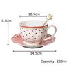 Pop Art Striped Polka Dots Ceramic Cup&saucer Dining Table Coffee Cup Milk Mugs Afternoon Tea Teacup Fruit Juice Container