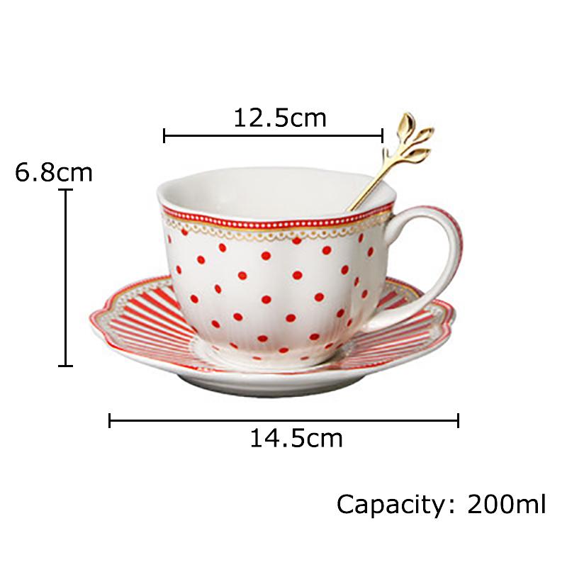 Pop Art Striped Polka Dots Ceramic Cup&saucer Dining Table Coffee Cup Milk Mugs Afternoon Tea Teacup Fruit Juice Container