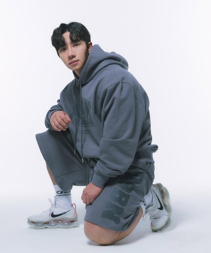 BORN TO WIN Rsbn Half Pants Long Ver [Charcoal]