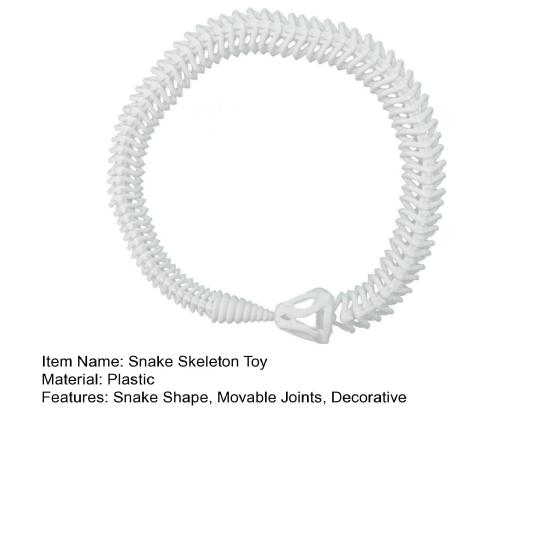 Halloween Skeleton Snake Toy Figurine Movable Joints Snake Bone Figure Articulated Animal Model Desktop Decoration Ornament