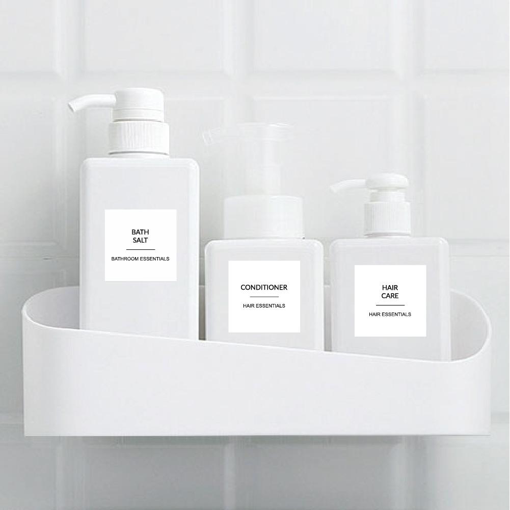 186pcs Waterproof Bathroom Labels Simple Household Classification Stickers Shampoo Body Wash Conditioner