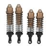 4pcs Aluminum Alloy Metal Front   Rear Shocks Struts Damper Fit for 1 10 Traxxas SLASH RC CarLight Coffee