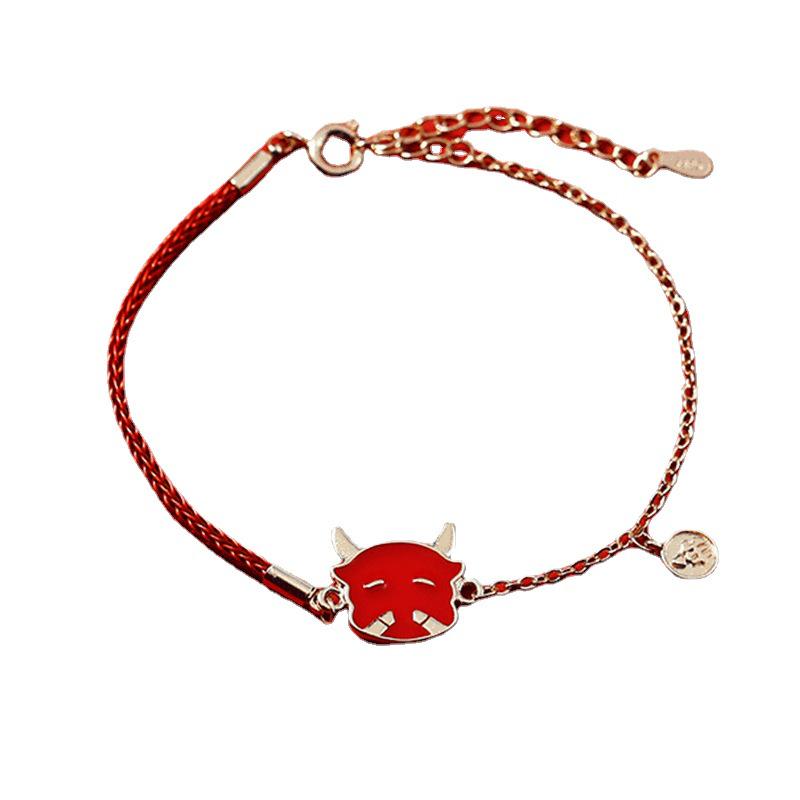 Benmingnian Zodiac Ox Red String Bracelet: Color-Changing, Lucky Ox Charm, Perfect Gift for Christmas & Valentine's Day