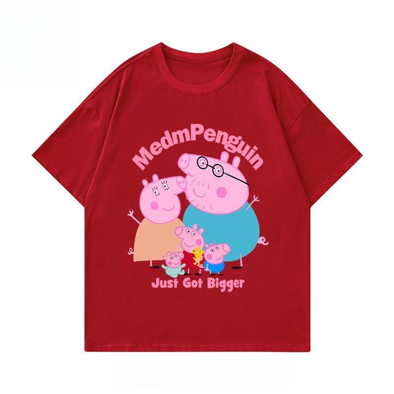 2026 summer new MEDMPENGUIN Peppa Pig Little Pig Womens ShortSleeved TShirt Cotton ShortSleeved TShirt for Girls