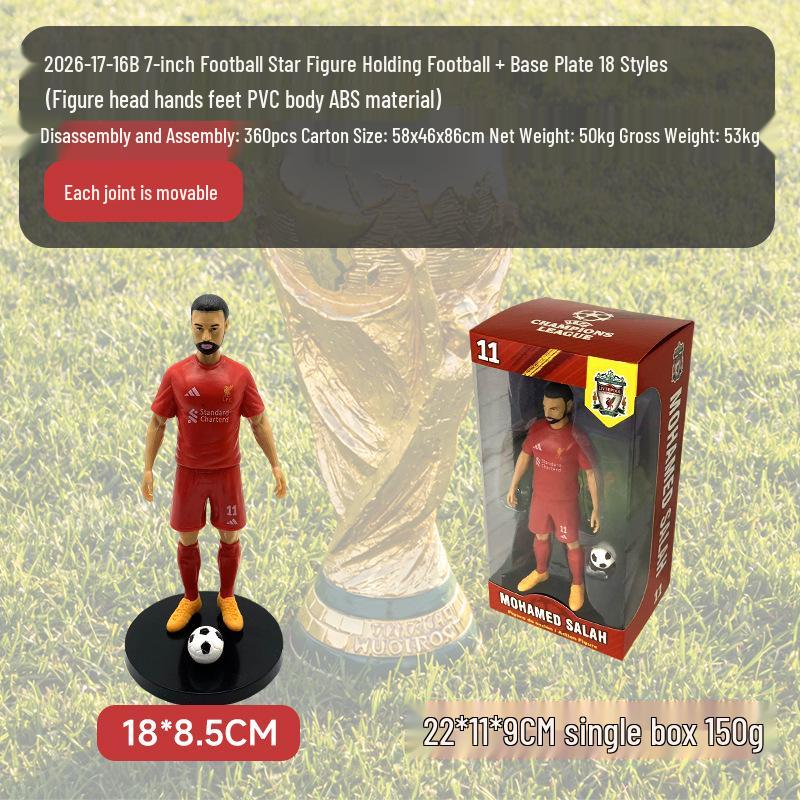 2026 World Cup Soccer Stars Figurines: CR7, Messi, Neymar, Mbappé Dolls
