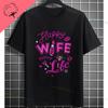 Moglie Felice Vita Felice Slogan Divertente Modello Maglietta Puro Cotone Girocollo Casual Manica Corta Magliette Per Unisex Stile Umoristico T-shirt