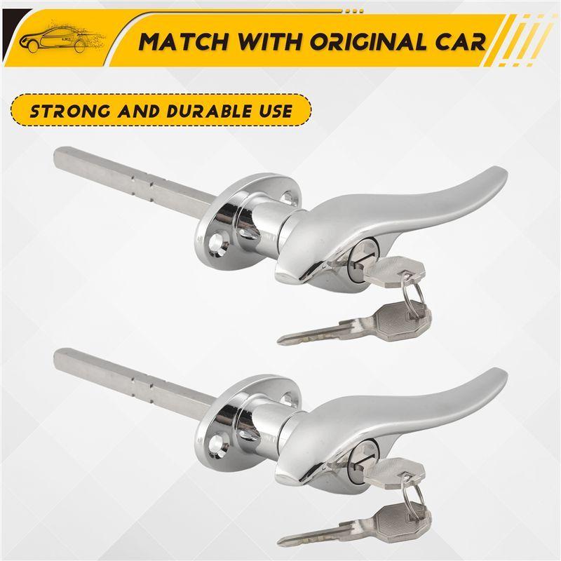 Durable-2Pcs Car Door Outside Locking Handles MATCHING LOCKS For Ford 1932 3-Window Coupe For Ford 1933 1934 Passenger Car