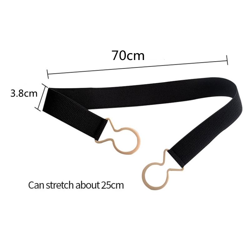 Single Circle Solid Color Simple Elastic Girdle Ladies Dress Slim Belt Ring Buckle Girdle