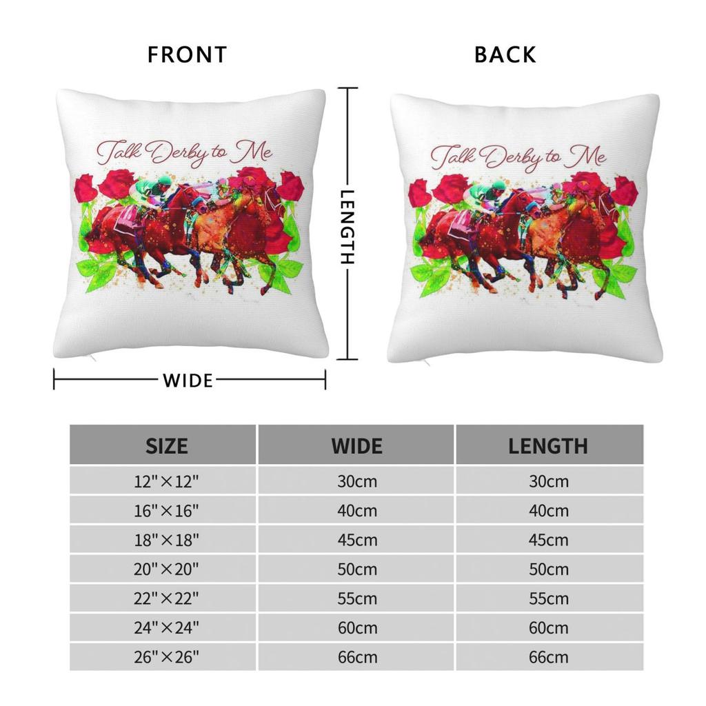 Talk Kentucky Derby To Me Pillowcase Polyester Linen Velvet Creative Zip Decorative Pillow Case Home Cushion Cover