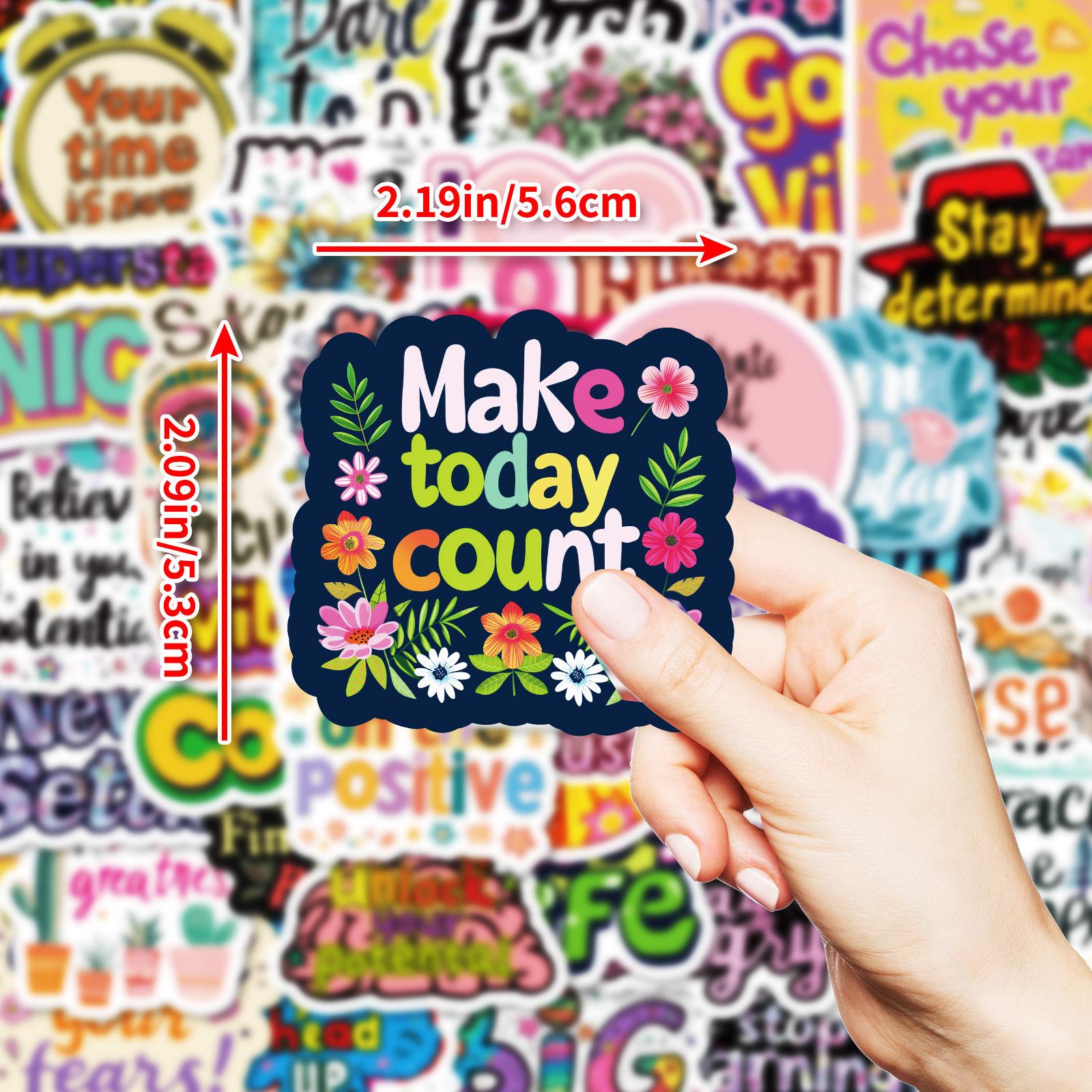 

50 Inspirational English Graffiti Stickers DIY Suitcase Refrigerator Laptop Skateboard Decoration Stickers