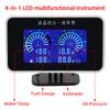 4 In 1 LCD Car Digital Water Temp Oil Pressure Voltmeter Fuel Level Gauge Meter Oil Pressure Sensor + Water Temperature Sensor