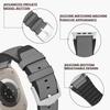 Wrist Strap for Apple Watch Series 10 9 8 7 SE 6 5 4 3 2 1 42mm 41mm 40mm 38mm Silicone+Leather Covered Watch Band