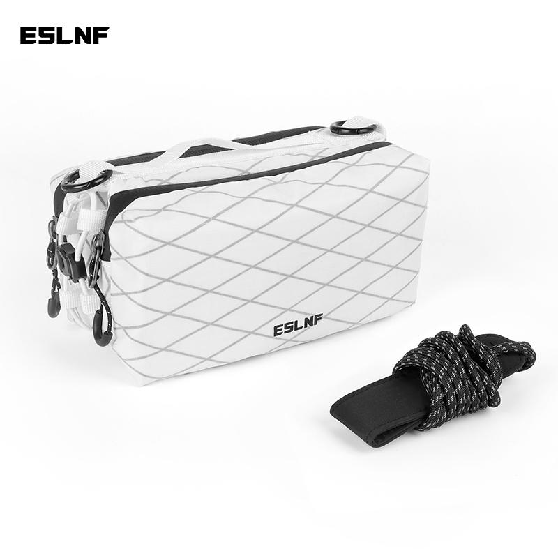 ESLNF Bike Bag Top Tube Bag Floating Installation Method Cycling Saddlebags Large Capacity Bicycle Bag Bicycle Accessories белый