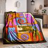 1pc Colorful Cats Blanket Lightweight Flannel Blanket Throw Blanket For Sofa, Bed, Travel, Camping, Livingroom, Office, Couch, Chair, And Bed Yy251015