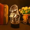 Led ışık Anime Komi iletişim kuramıyor çocuklar için yatak odası dekorasyon gece lambası çocuk doğum günü hediyesi odası dekor 3d lamba Manga