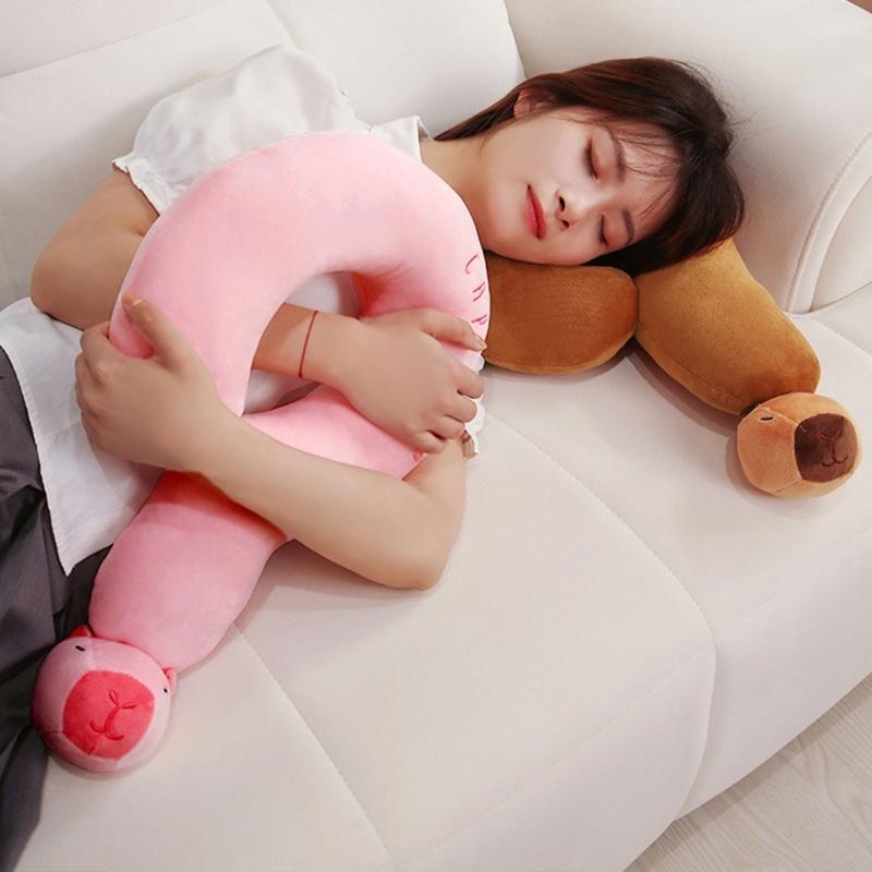 Flexible Shape Cushions Pillow,Soft Cotton,3D Question Mark Pillow Neck Pillow Neck Relief for Office Travel Use