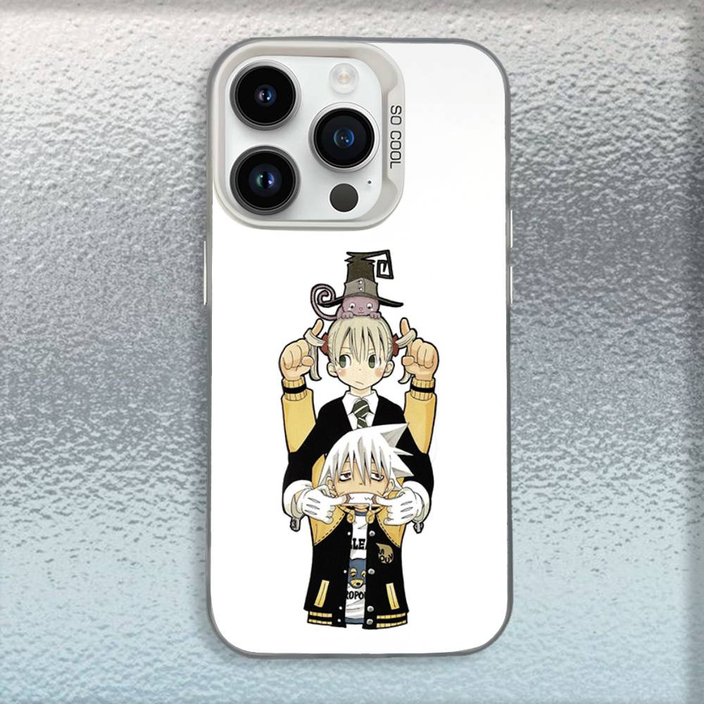 

S-Soul Eater Evans Albarn Crona Phone Case For iPhone 16,15,14,13,12,11,Mini,Pro,E,MAX White Candy Matte Shockproof Cover iPhone14promax