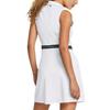 Under Armour Ua Empower Solid Color Polo Neck Sleeveless Dress Women Dresses White 1382818-100