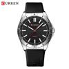 Curren 8449 Men's Quartz Watch with Rubber Strap, Large Luminous Dial, Waterproof, for Students