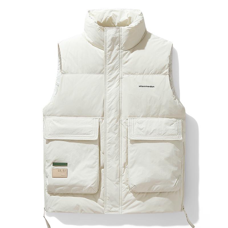 Herren Outdoor Ärmellose Stehkragen Daunenweste - Winter Warm, Lässige Sportjacke