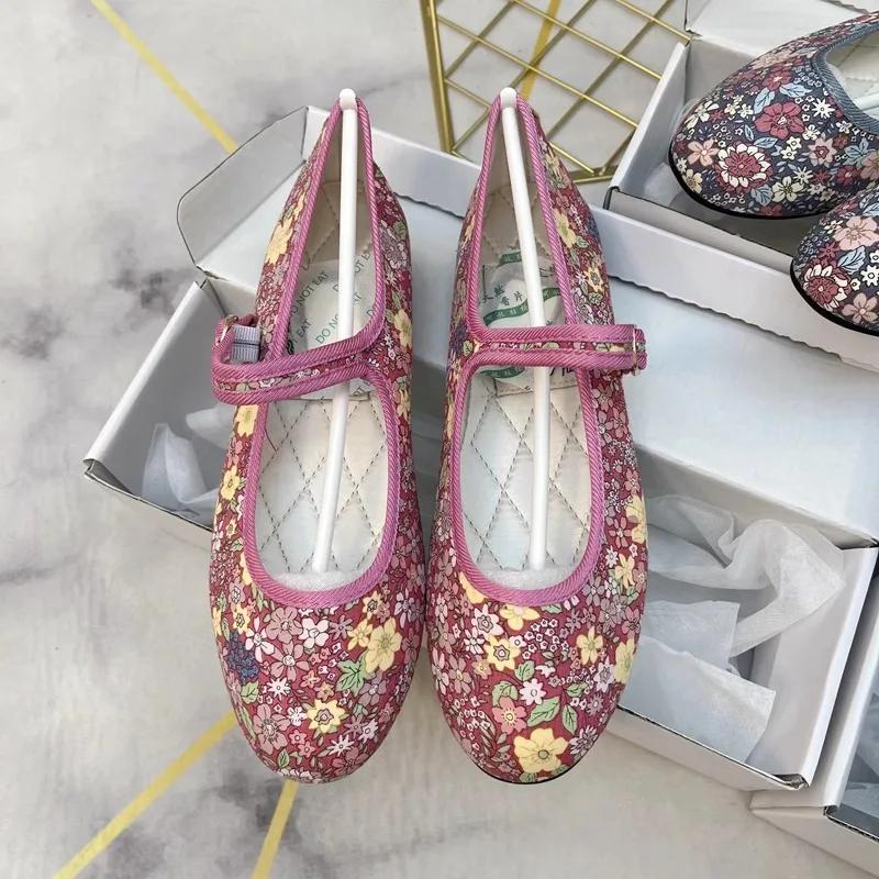 Fashion Flat Shoes for Women Autumn Winter Ballet Shoes Suede Flat Bottom Mary Jane Round Toe Shallow Mouth Plus Size Shoes for Women