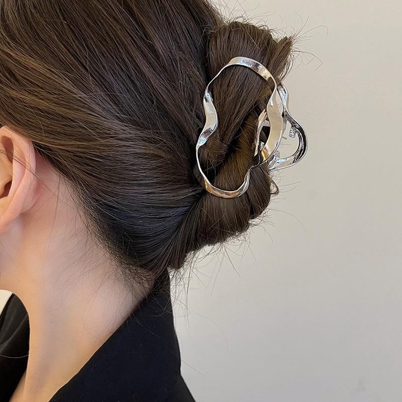 Irregular Geometric Shark Clip New Vintage Metal Hair Clip Crab Barrettes Hairgrip Hair Accessories for Girls Women Hair Claws Headwear