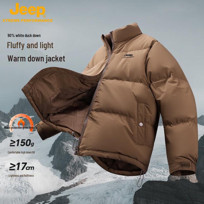 JEEP Unisex Thickened Stand Collar Winter Down Puffer Jacket XL