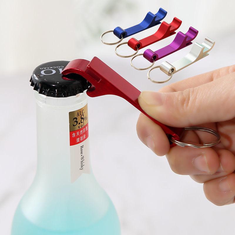 Colorful Multifunctional Keychain: Practical Beer Bottle Opener with Logo - Perfect for Promotional Gifts