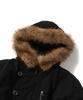 SUPERSUB [Detachable Fur] Washed N2B Short Parka - Washed Black