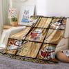 1Pc Cartoon Print Flannel Blanket, High Quality Comfortable for All Seasons, Home Decor, Warmth and Comfort, Perfect for Christmas Birthday Gift