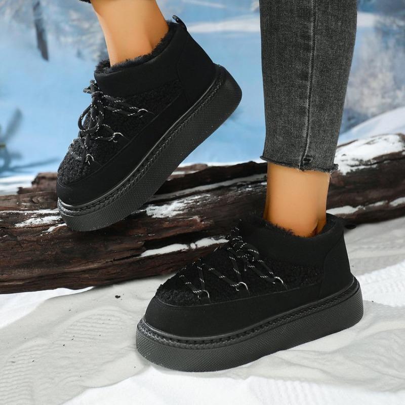 European and American Thick-soled Velvet Thickened Snow Boots for Women's Foreign Trade Large-size Warm Towel Short Boots Cotton Shoes for Women