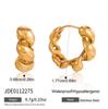 Youthway Minimalist Twisted Clip Earrings For Women Classic 18K Gold PVD Plated Stainless Steel Earrings Fashion Jewelry Gift