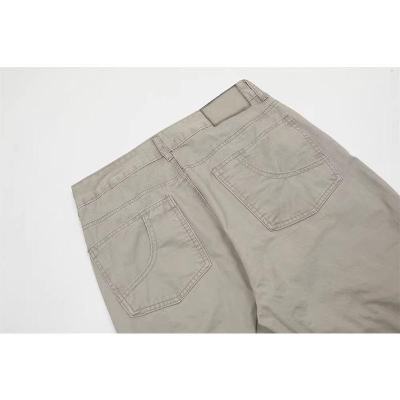 American Style High Street Style Stitching Patch Bag Casual Sizeback Jeans